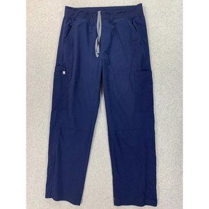 Figs Axim Cargo Scrub‎ Pants (Men's Large) Blue